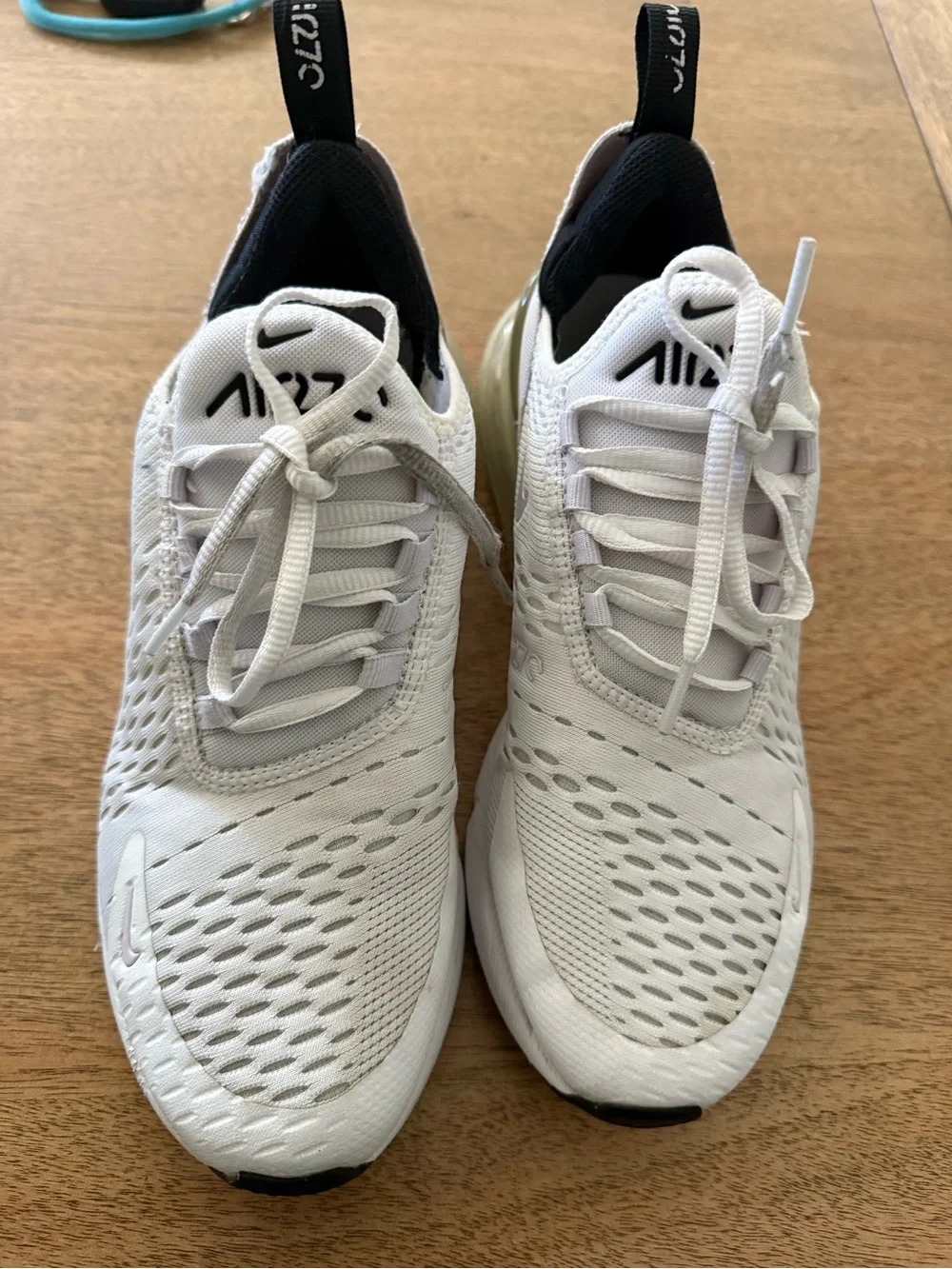 Nike Kids White and Black Air Max 270 Style Sneakers